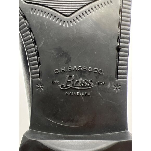 G.H. Bass Womens Black & White Penny Loafers Size 6M Leather Classic Slip-On Sho - Picture 8 of 11